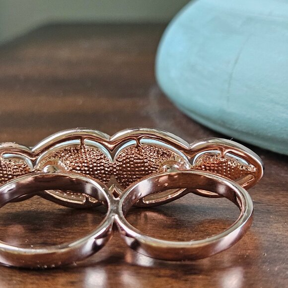 RFM Rose Gold Double Finger Ring - Picture 4 of 15
